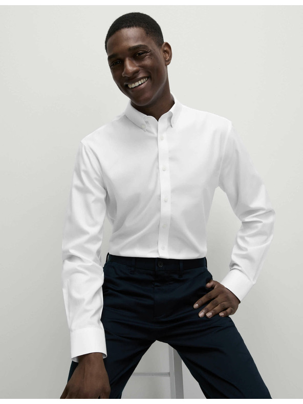 Marks & Spencer Marks & Spencer fehér, klasszikus szabású 100% pamut ing vasalást nem igénylő anyagból