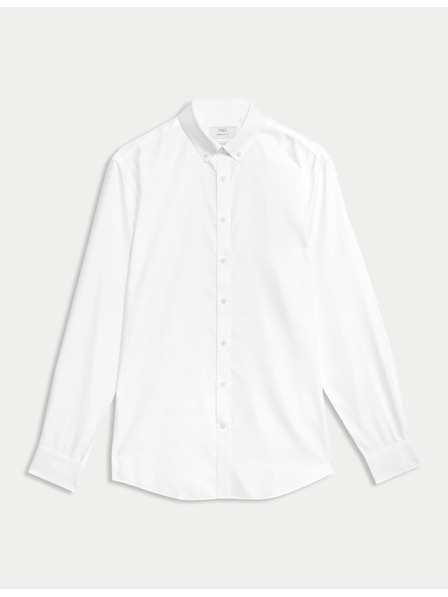 Marks & Spencer Marks & Spencer fehér, klasszikus szabású 100% pamut ing vasalást nem igénylő anyagból