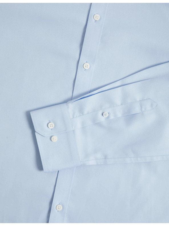 Marks & Spencer Marks & Spencer kék, klasszikus szabású 100% pamut ing vasalást nem igénylő anyagból