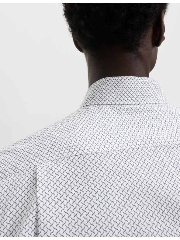 Marks & Spencer Marks & Spencer fehér, normál szabású mintás ing 100% pamutból