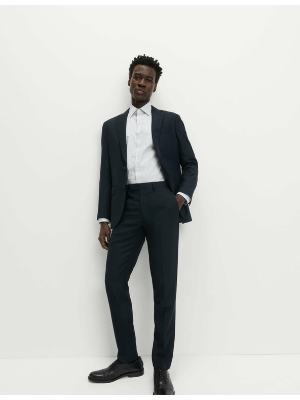 Marks & Spencer Marks & Spencer fehér, normál szabású mintás ing 100% pamutból