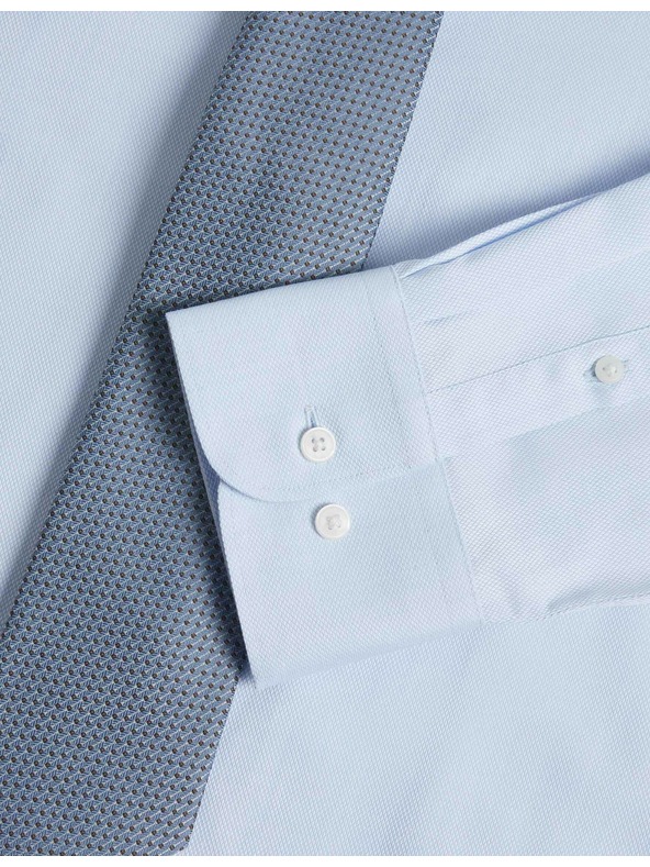 Marks & Spencer Marks & Spencer kék, keskeny szabású ing nyakkendővel, könnyen vasalható