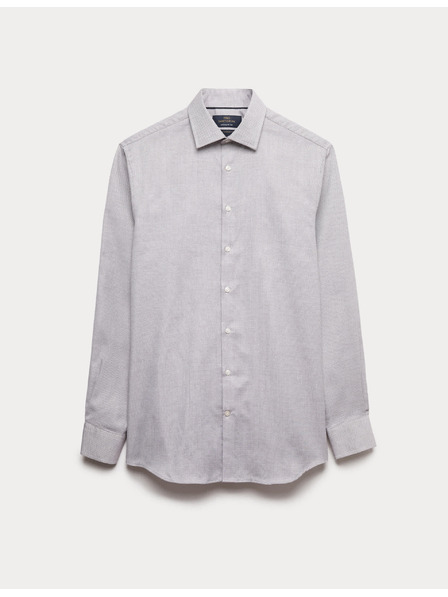 Marks & Spencer Marks & Spencer piros, normál szabású luxus ing 100% pamutból, textúrával