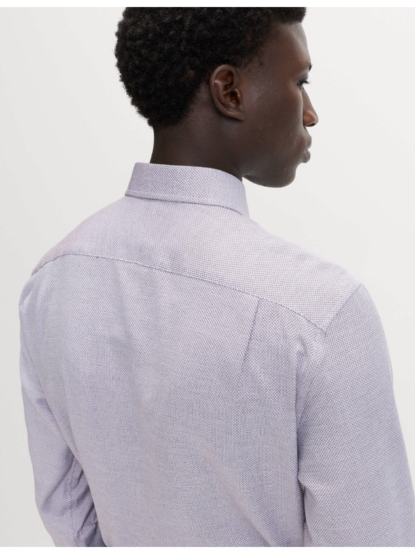 Marks & Spencer Marks & Spencer piros, normál szabású luxus ing 100% pamutból, textúrával