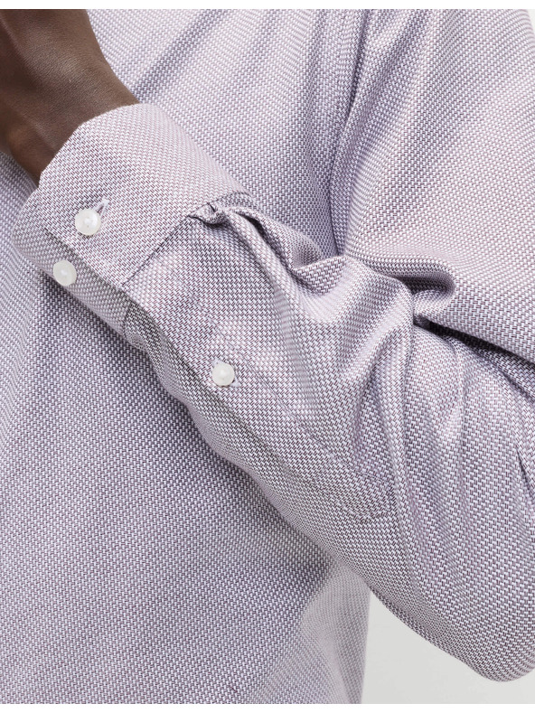 Marks & Spencer Marks & Spencer piros, normál szabású luxus ing 100% pamutból, textúrával