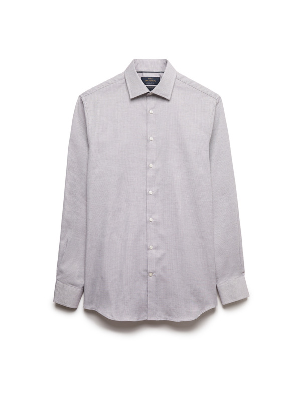 Marks & Spencer Marks & Spencer piros, normál szabású luxus ing 100% pamutból, textúrával