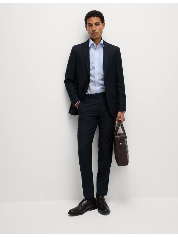 Marks & Spencer Marks & Spencer kék, hosszú ujjú normál szabású ing, 3 db