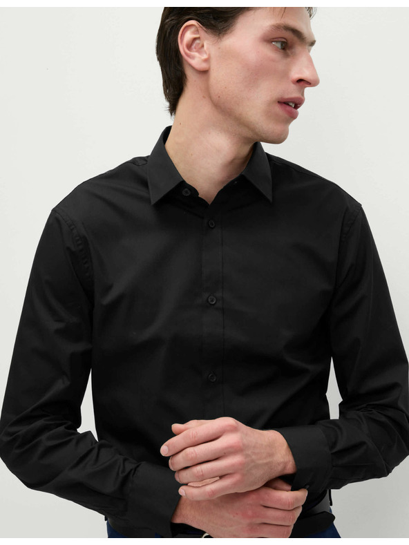 Marks & Spencer Marks & Spencer fekete, keskeny szabású ing, könnyen vasalható