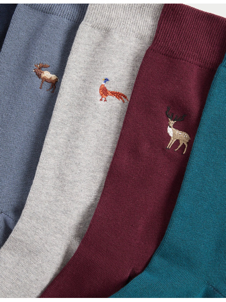 Marks & Spencer 5 pár Cool & Fresh™ Woodland zokni magas pamattartalommal, Marks & Spencer többszínű