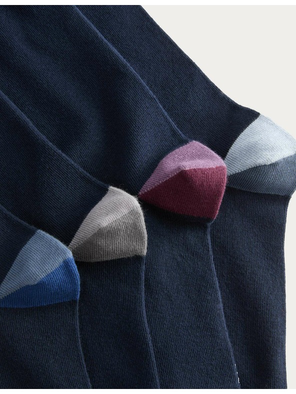 Marks & Spencer 7 pár Cool & Fresh™ magas pamutszövetből készült zokni Marks & Spencer Navy