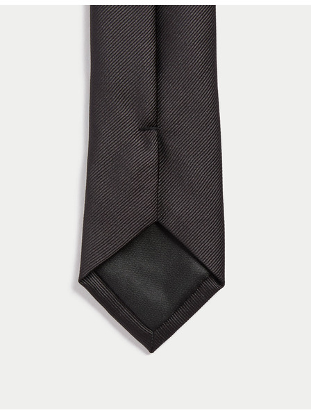 Marks & Spencer Mosógépben mosható keskeny egyszínű nyakkendő Marks & Spencer fekete