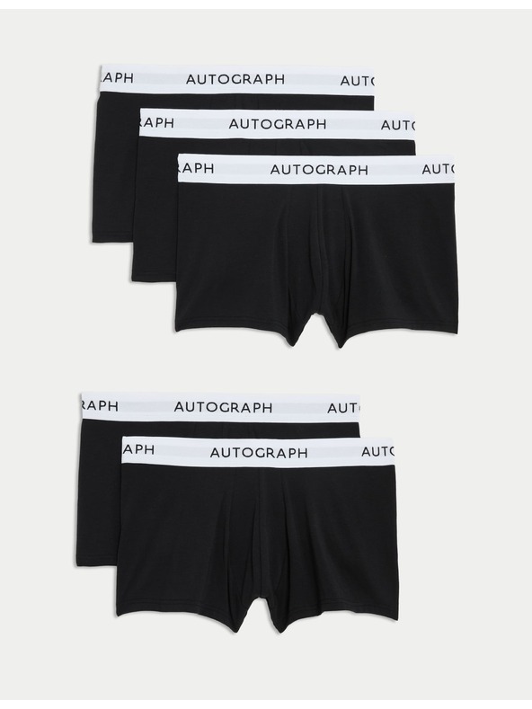 Marks & Spencer Oldalsó Supima® pamut keverék alsónadrág, 5 db Marks & Spencer fekete