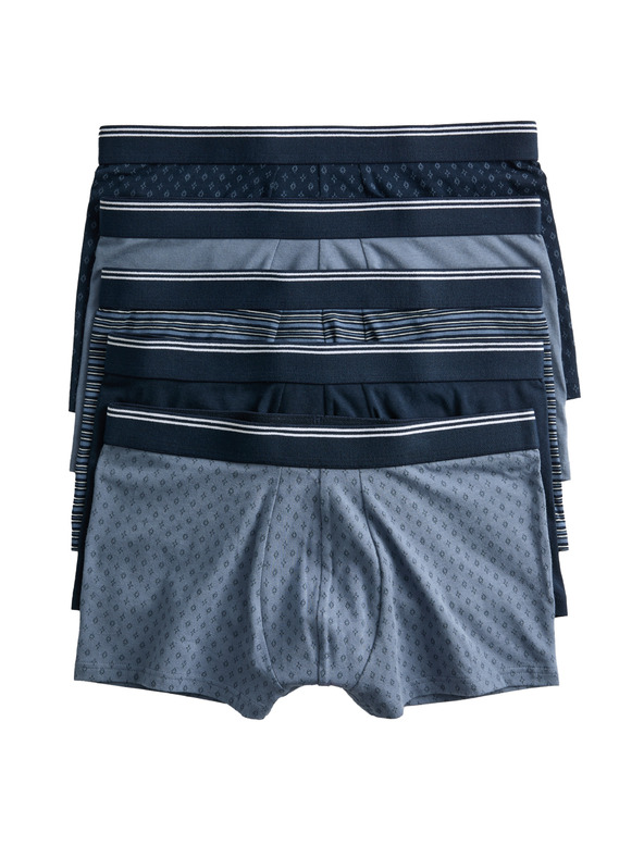 Marks & Spencer Oldalsó pamut sztreccs alsónadrág Cool & Fresh™ technológiával, 5 db Marks & Spencer kék