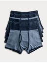 Marks & Spencer Elasztikus pamut boxer geometriai mintával, 5 db Marks & Spencer kék