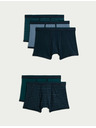 Marks & Spencer Elasztikus pamut boxer Cool & Fresh™ technológiával, 5 db Marks & Spencer zöld