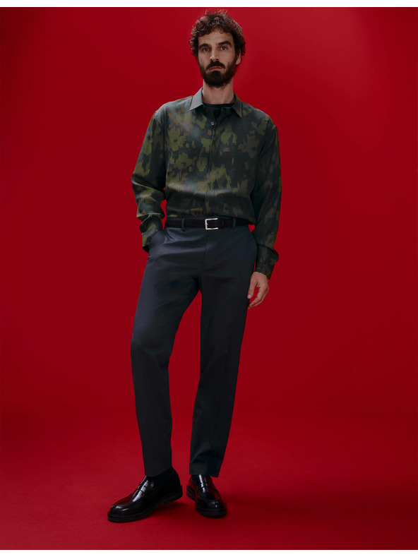 Marks & Spencer Normál szabású nadrág Smart Stretch technológiával Marks & Spencer tengerészkék