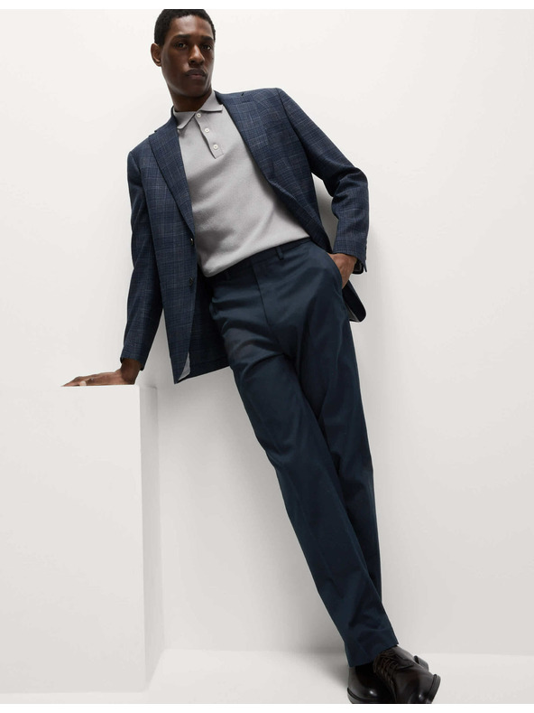 Marks & Spencer Normál szabású nadrág Smart Stretch technológiával Marks & Spencer tengerészkék
