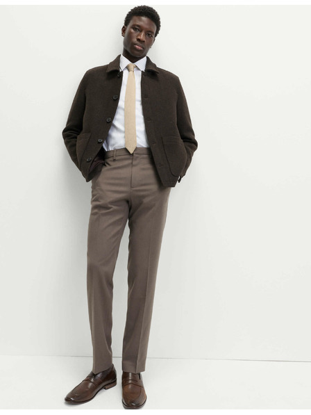 Marks & Spencer Normál szabású nadrág Smart Stretch technológiával Marks & Spencer barna