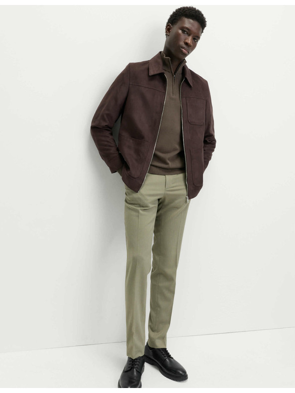 Marks & Spencer Vékony, elasztikus twill nadrág Marks & Spencer zöld