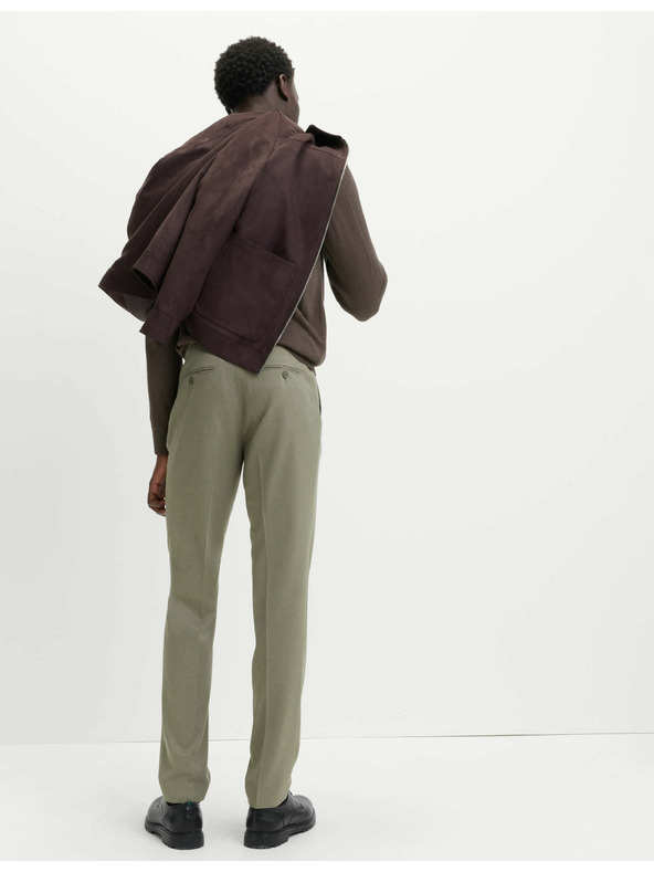 Marks & Spencer Vékony, elasztikus twill nadrág Marks & Spencer zöld