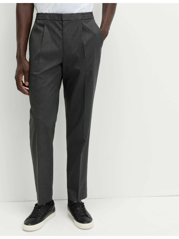 Marks & Spencer Elegáns nadrág rugalmas derékrésszel pamutkeverékből Marks & Spencer szürke