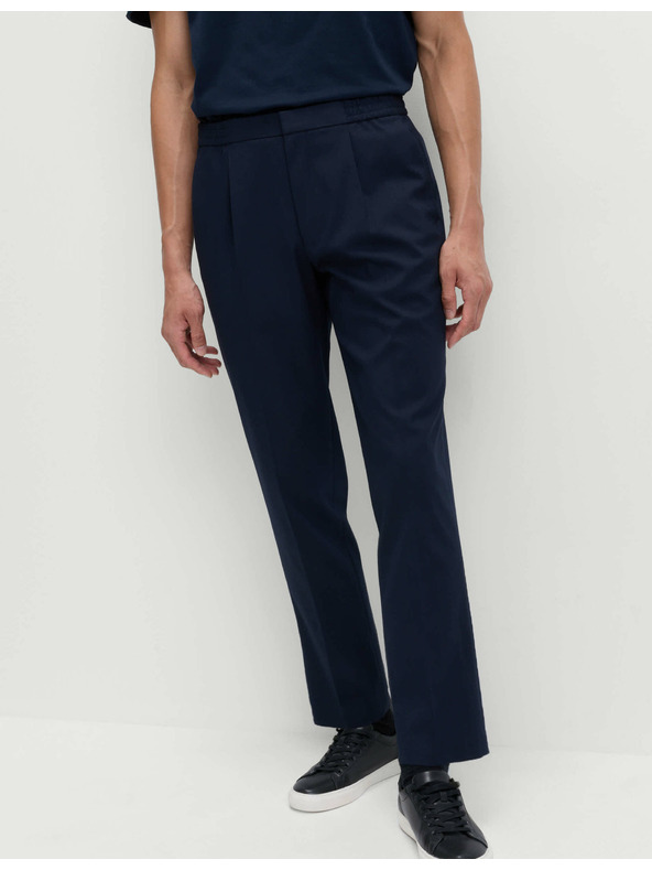 Marks & Spencer Elegáns nadrág rugalmas derékrésszel pamutkeverékből Marks & Spencer tengerészkék