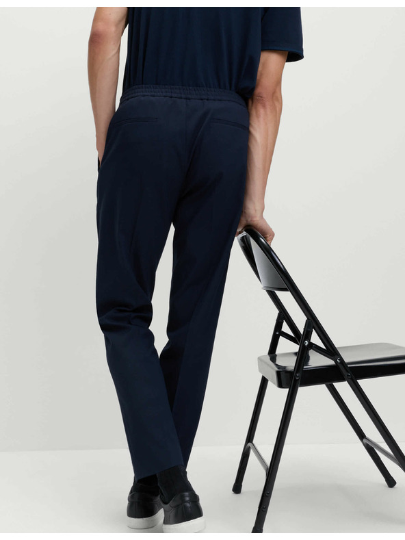 Marks & Spencer Elegáns nadrág rugalmas derékrésszel pamutkeverékből Marks & Spencer tengerészkék