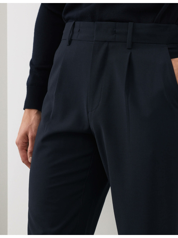 Marks & Spencer Marks & Spencer gyapjúkeverék öltöny nadrág tengerkék