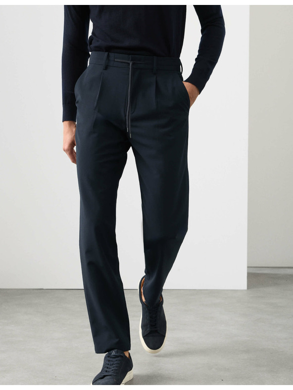 Marks & Spencer Marks & Spencer gyapjúkeverék öltöny nadrág tengerkék