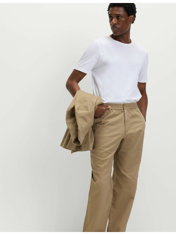 Marks & Spencer Marks & Spencer halszálkamintás nadrág, 100% pamut barna