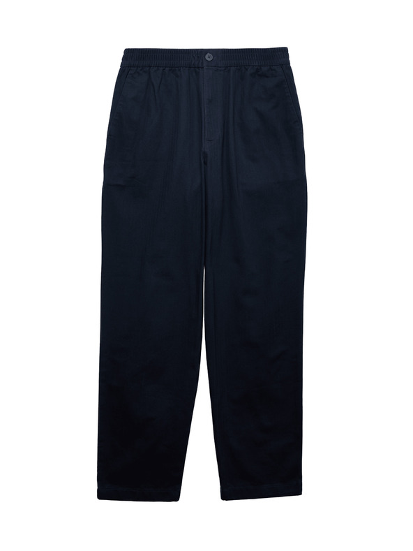 Marks & Spencer Marks & Spencer halszálkamintás nadrág, 100% pamut tengerkék