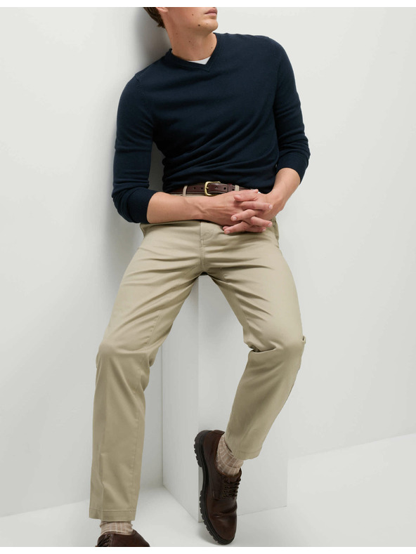 Marks & Spencer Heritage regular fit chino nadrág Marks & Spencer bézs