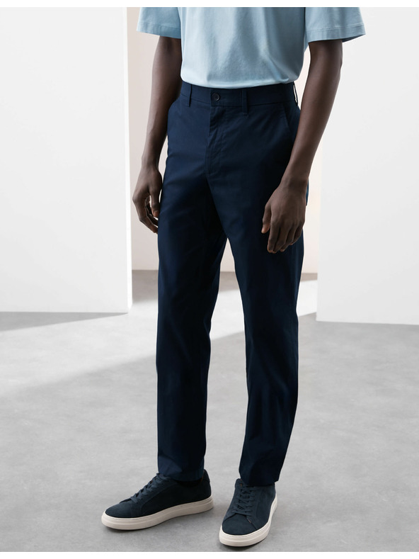 Marks & Spencer Marks & Spencer szuper könnyű chino nadrág, normál szabás tengerkék