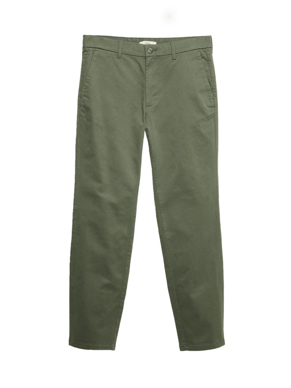 Marks & Spencer Stretch chino nadrág normál szabású Marks & Spencer zöld