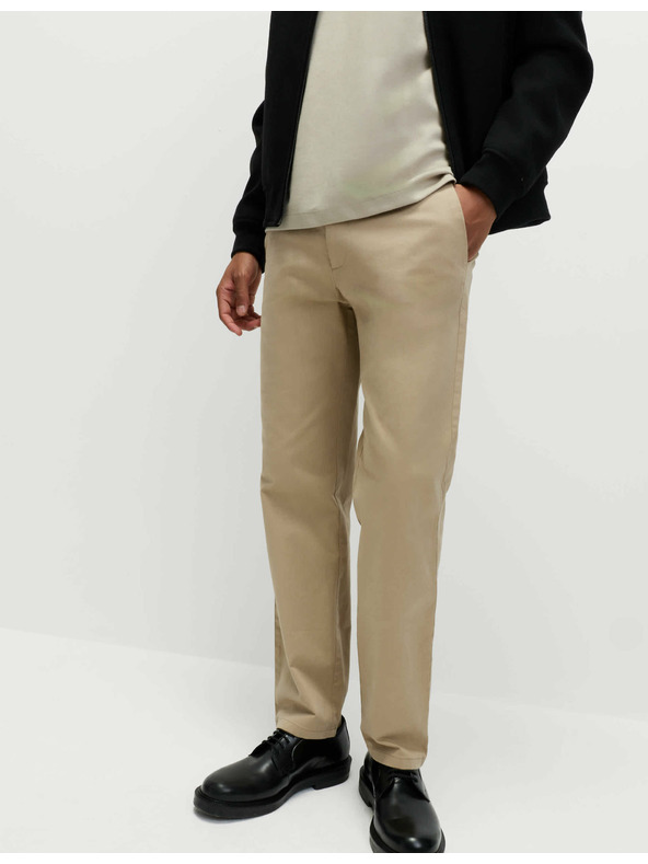 Marks & Spencer Rugalmas chino nadrág normál szabással Marks & Spencer bézs