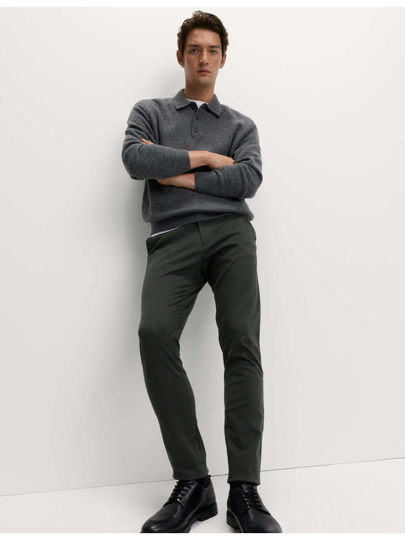 Marks & Spencer Marks & Spencer sztreccs chino nadrág Slim fit szürke