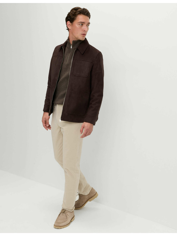 Marks & Spencer Marks & Spencer olasz kordbársony nadrág egyenes szabással, 5 zsebbel bézs