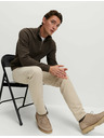 Marks & Spencer Marks & Spencer olasz kordbársony nadrág egyenes szabással, 5 zsebbel bézs