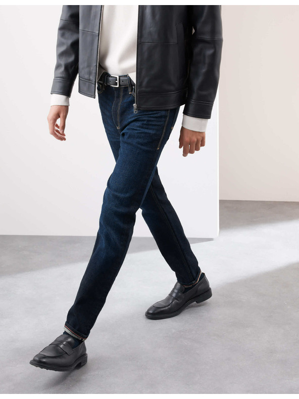 Marks & Spencer Marks & Spencer japán stílusú rugalmas farmer, keskeny szabás tengerkék