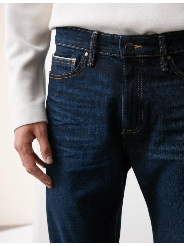 Marks & Spencer Marks & Spencer japán stílusú rugalmas farmer, keskeny szabás tengerkék