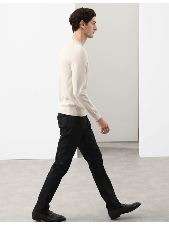 Marks & Spencer Marks & Spencer japán stílusú rugalmas farmer, keskeny szabás fekete