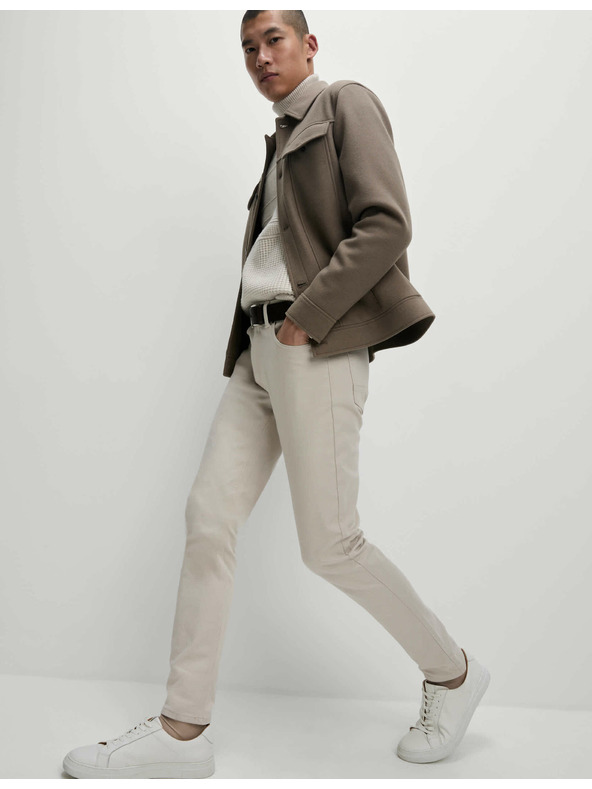 Marks & Spencer Sztreccs farmer 360 fokos rugalmassággal, szűkített szabás, Marks & Spencer bézs