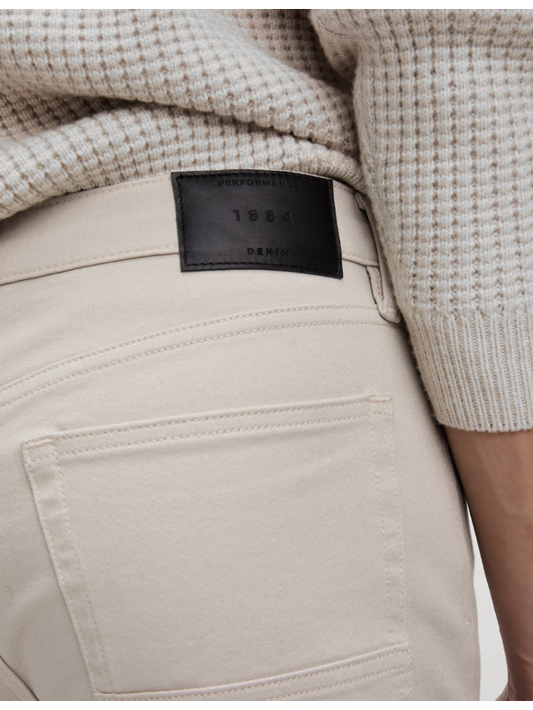 Marks & Spencer Sztreccs farmer 360 fokos rugalmassággal, szűkített szabás, Marks & Spencer bézs