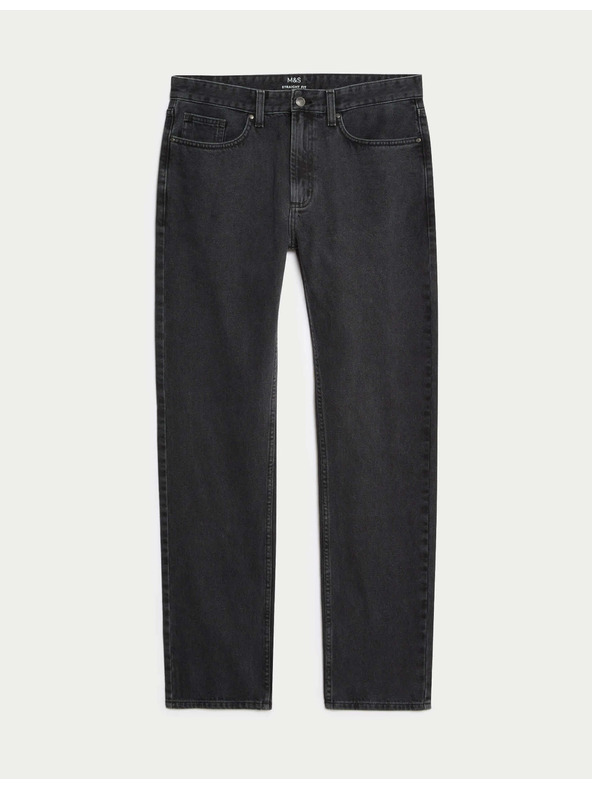 Marks & Spencer Sima, egyenes szárú farmer, 100% pamutból, Marks & Spencer szürke