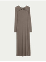 Marks & Spencer Jersey bordázott midi ruha oszlop szabással, Marks & Spencer barna