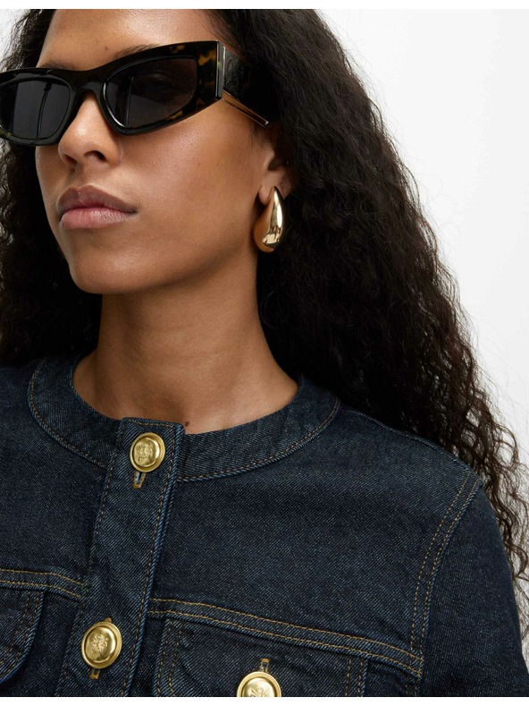 Marks & Spencer Marks & Spencer tengerkék gallér nélküli farmer dzseki