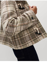 Marks & Spencer Marks & Spencer bézs kockás gyapjú kabát kapucnival