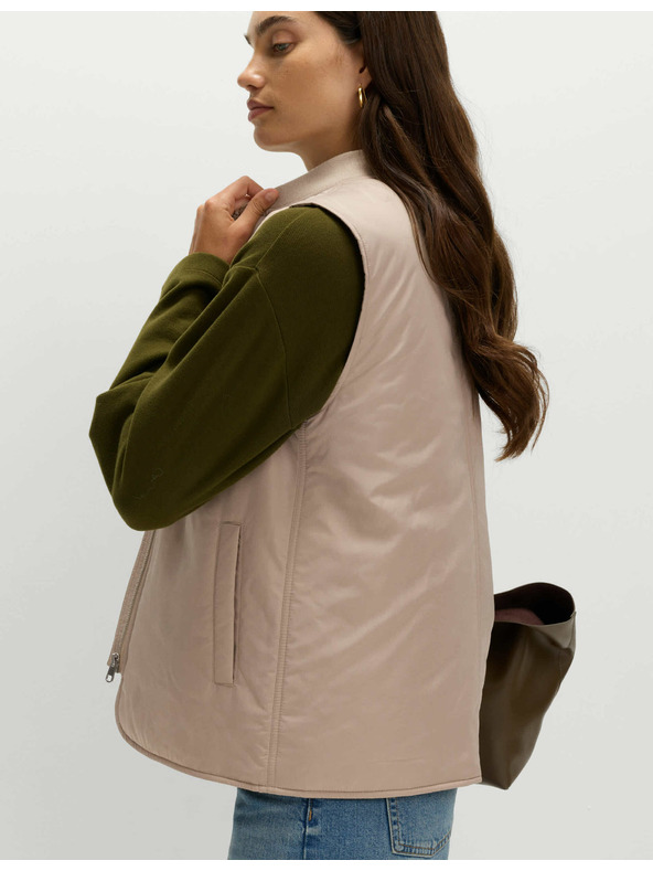 Marks & Spencer Marks & Spencer bélelt mellény bézs