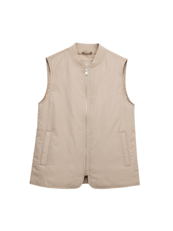 Marks & Spencer Marks & Spencer bélelt mellény bézs