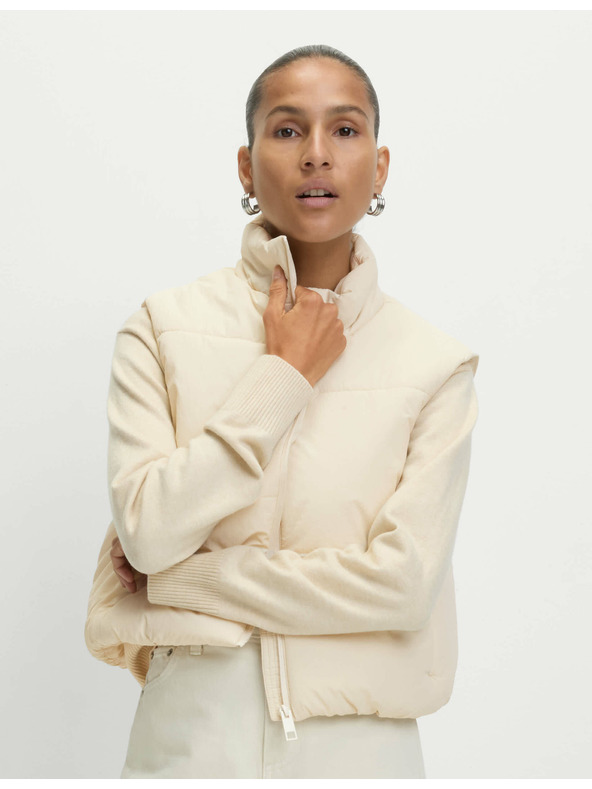 Marks & Spencer Marks & Spencer Thermowarmth™ technológiás rövid steppelt mellény bézs